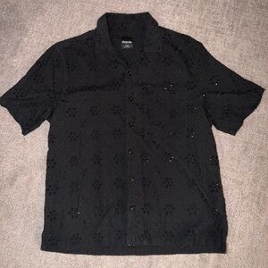 RSQ black button down shirt